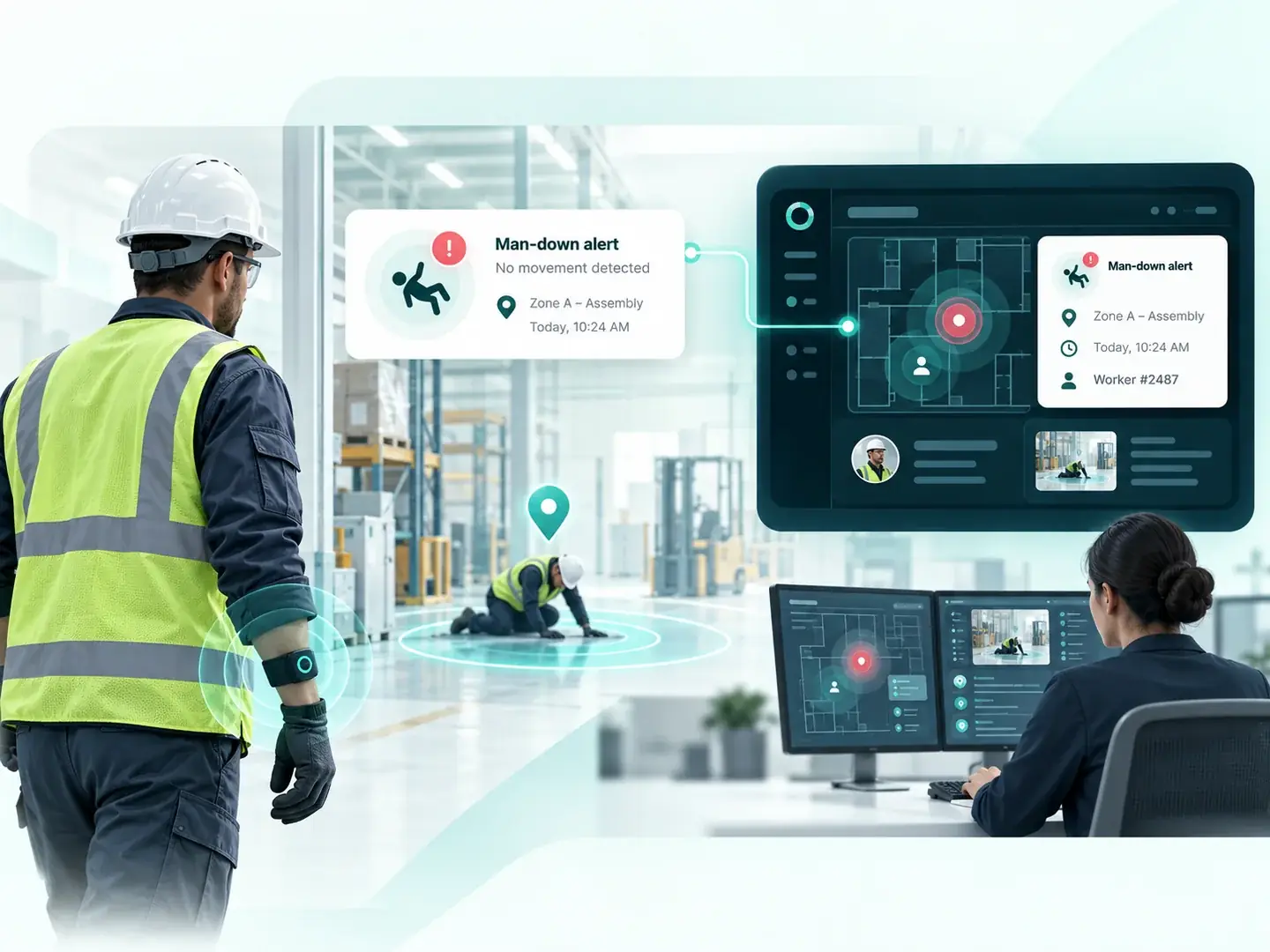 Illustration einer Workforce-Sicherheitszone